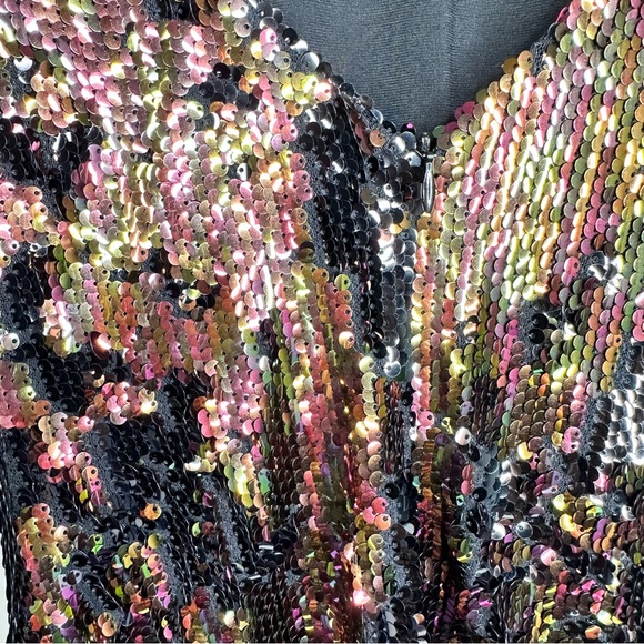 Dress the Population NWOT Lola Black Multi Sequin Bodycon Dress XS - Picture 11 of 16